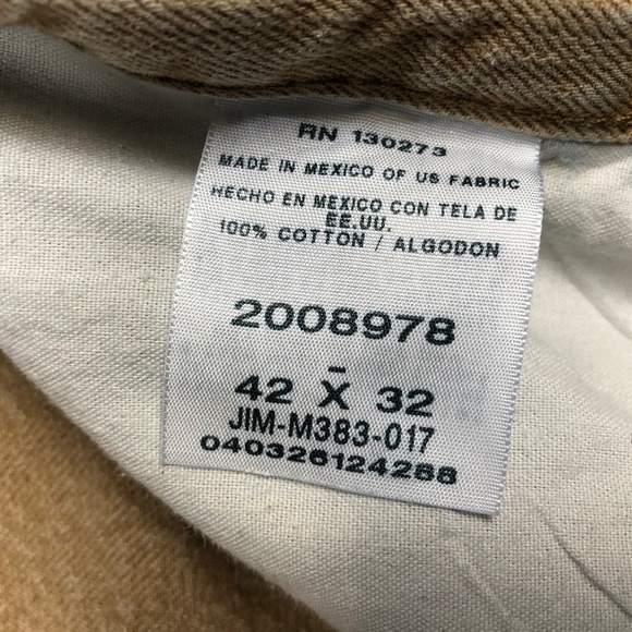 Lee Vintage Regular Fit Medium Wash Brown Tan Denim Jeans Mens 42x32 - Picture 3 of 7